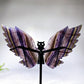Purple Fluorite Bat Wings with Stand Wholesale New Arrival