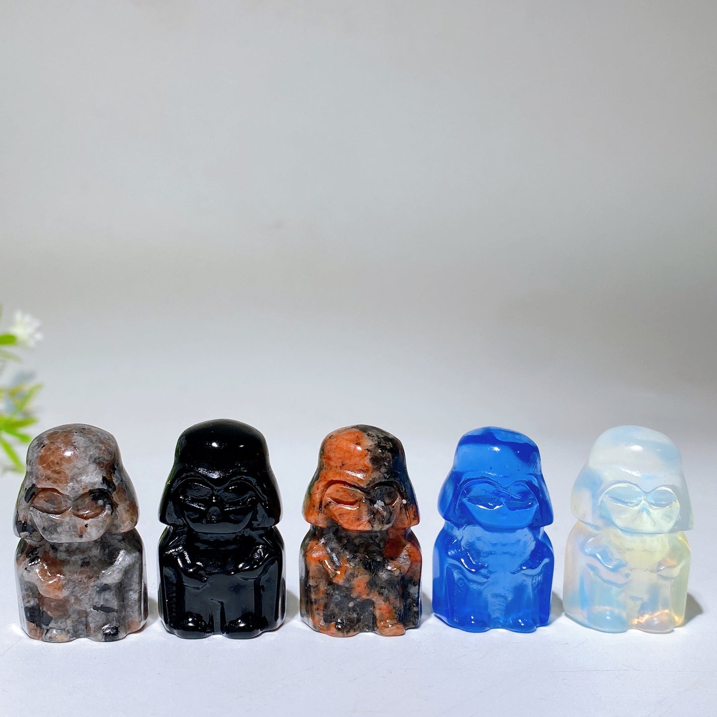 1.1" Crystal Darth Vader Carving Crystal Healing Bulk Wholesale