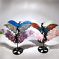 Natural Crystal Dragon Wings Carving with Stand Wholesale New Arrival