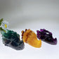 3.6" Fluorite Dragon Head Carvings Crystal Healing Bulk Wholesale