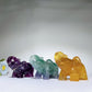 4.2" Greem Purple Yellow Fluorite Elephant Carvings Bulk Wholesale