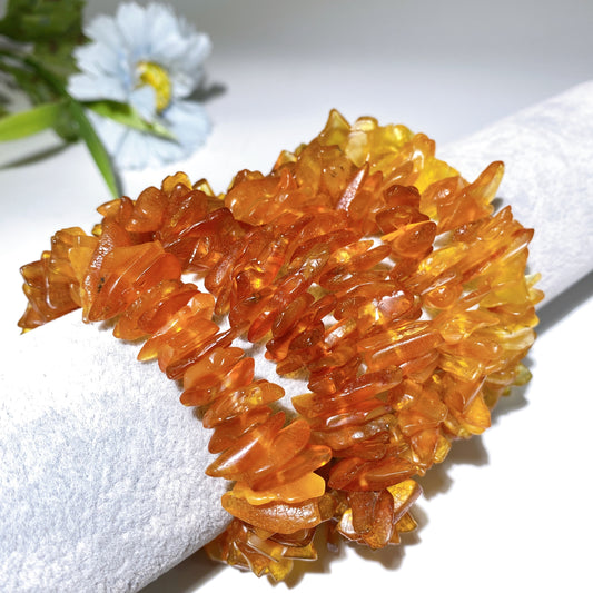 14-16mm Amber Chips Bracelet Bulk Wholesale