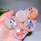 4cm Rose Quartz Phone Holder with Various Pattern Decor 5pcs Wholesale