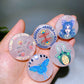 4cm Rose Quartz Phone Holder with Various Pattern Decor 5pcs Wholesale