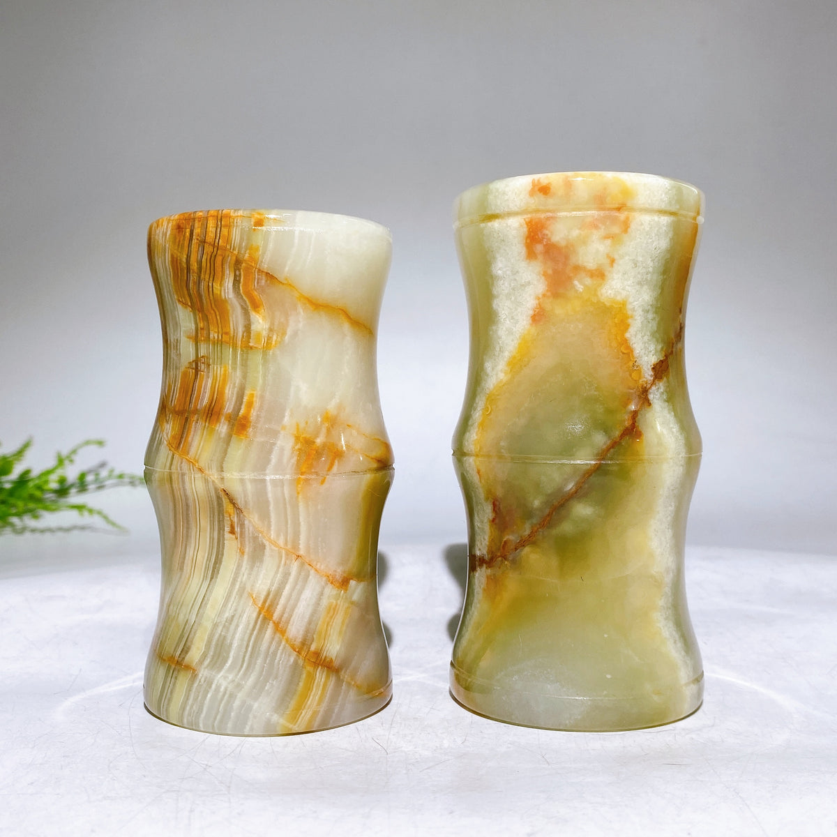 10cm Afghan Jade BambooDesign Pen Container Free Form Wholesale