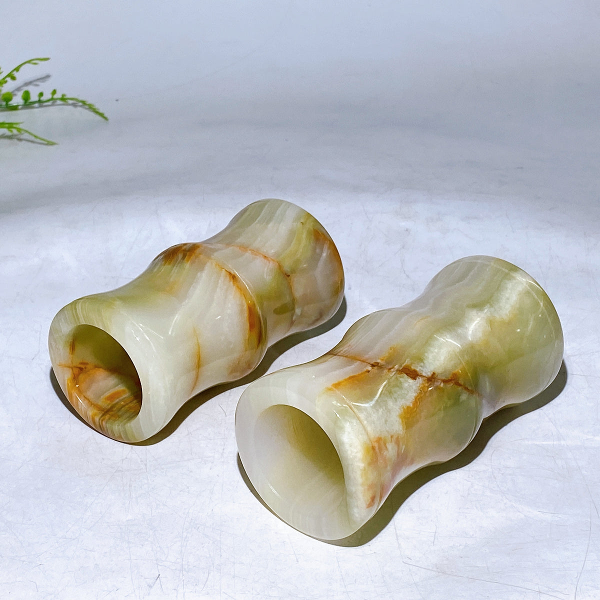 10cm Afghan Jade BambooDesign Pen Container Free Form Wholesale
