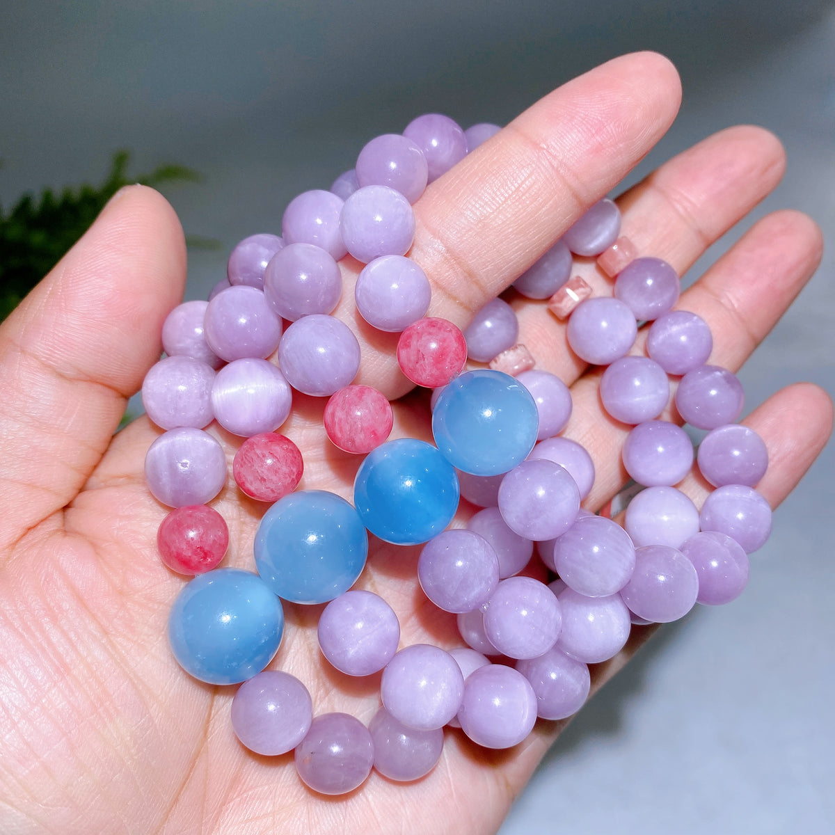Aquamarine Kunzite Rhodonite Bracelet Wholesale New Arrival