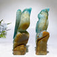 14cm Unique Sky Blue Parrot  Bird Carving Crystal Healing Bulk Wholesale