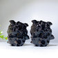 2.0" Silver Obsidian Medusa Carvings Crystal Healing Bulk Wholesale