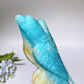 14cm Unique Sky Blue Parrot  Bird Carving Crystal Healing Bulk Wholesale