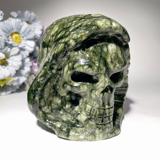 5.2" Jade Death Head Carvings Bulk Wholesale