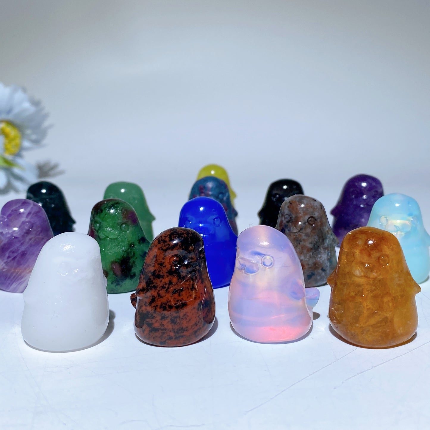 1.2" Mixed Crystal Seal Carvings Bulk Wholesale