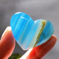 4-5.5cm Blue Onyx Heart Palm Stone Crystal Healing Bulk Wholesale