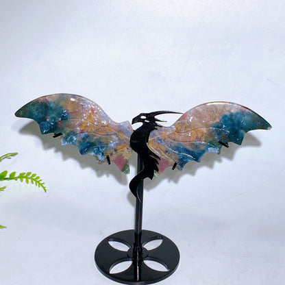 Natural Crystal Dragon Wings with Stand Wholesale New Arrival