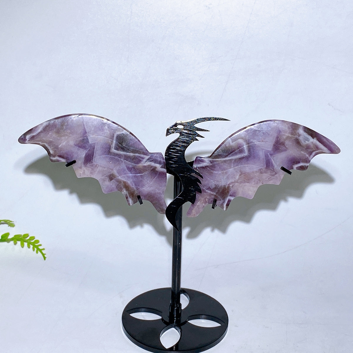 Natural Crystal Dragon Wings with Stand Wholesale New Arrival
