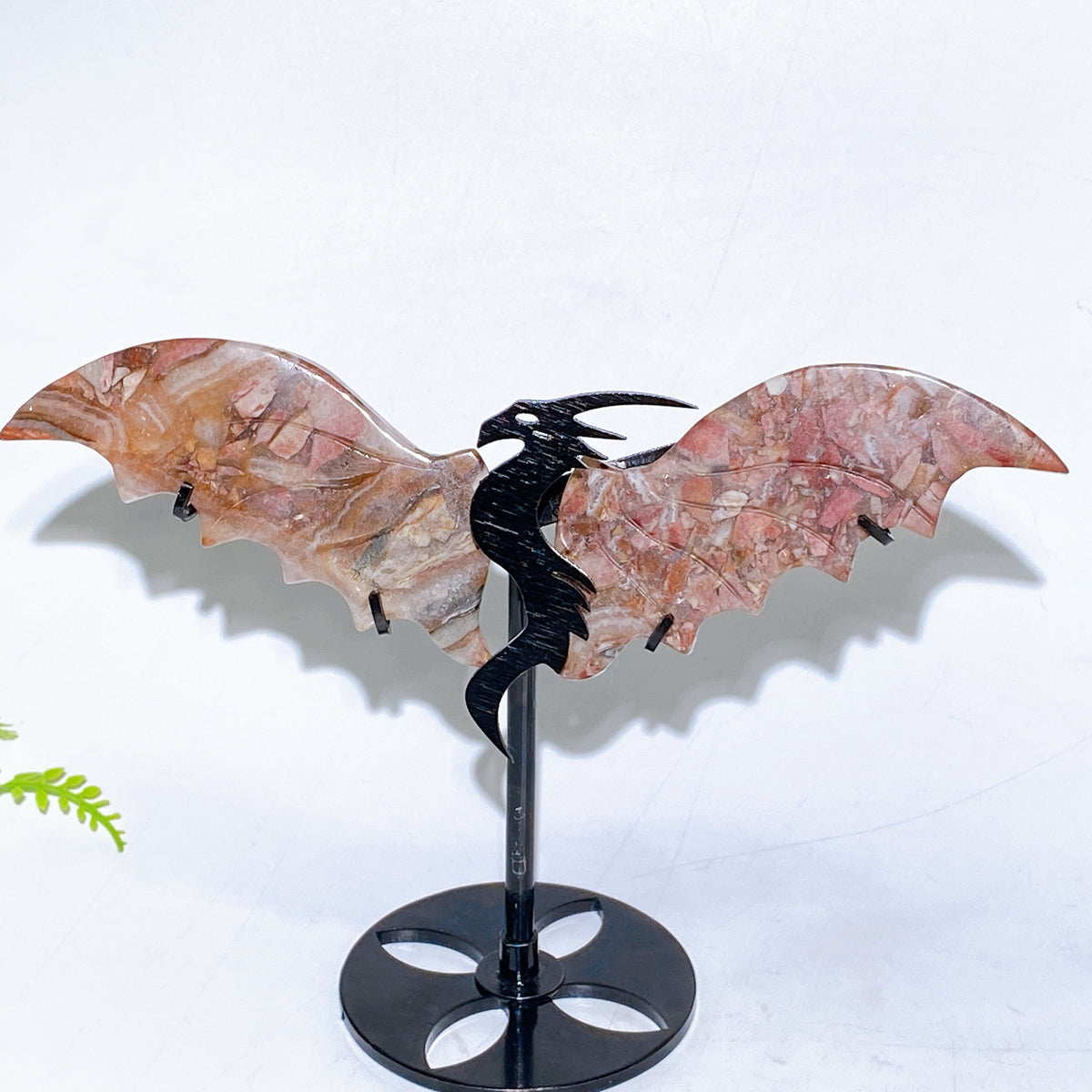Natural Crystal Dragon Wings with Stand Wholesale New Arrival