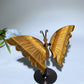 Yellow Tiger's Eye Butterfly Carvings with Stand Free Form Crystal Healing Bulk Wholesale