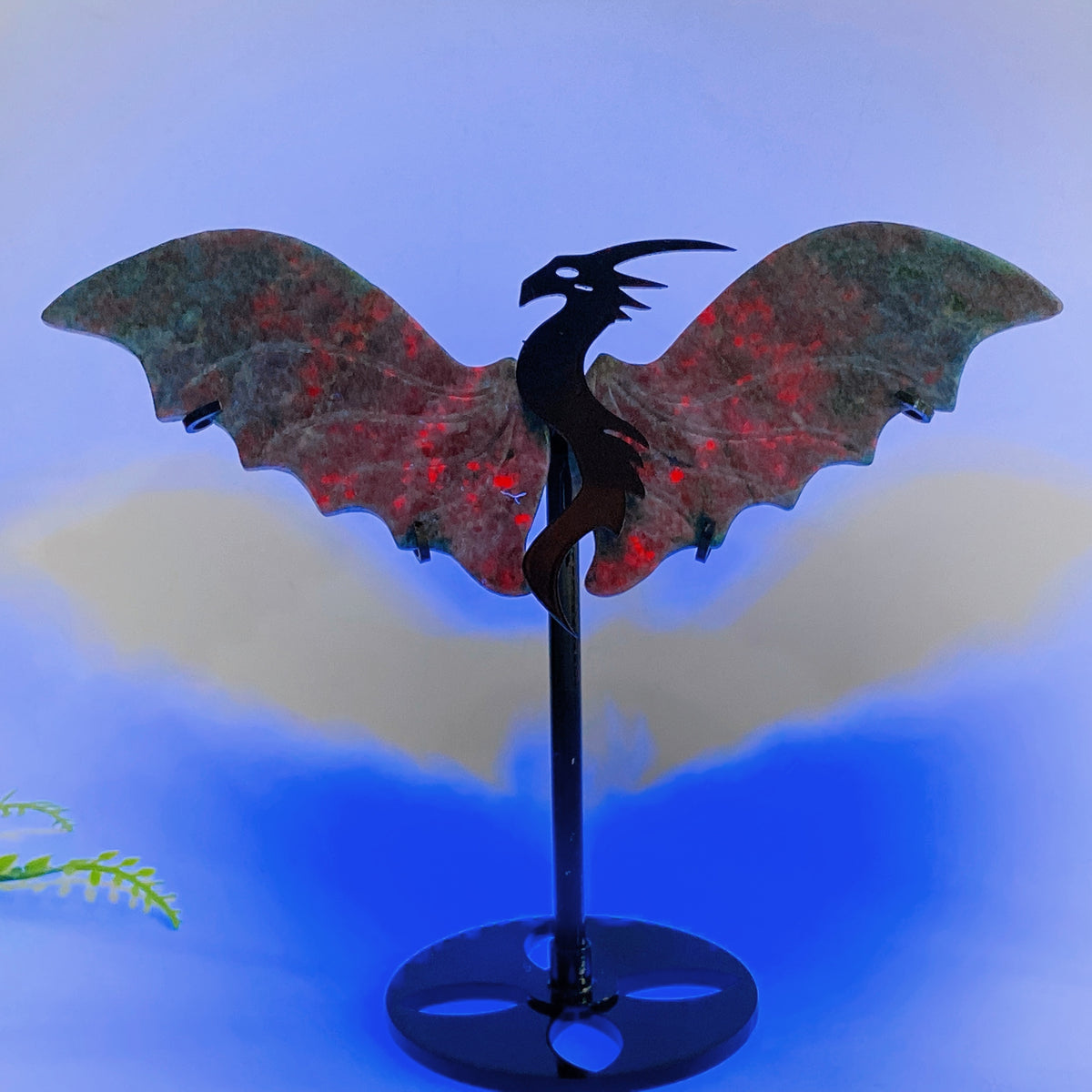 Natural Crystal Dragon Wings with Stand Wholesale New Arrival