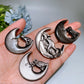 1.5"-1.9" Silver Obsidian Moon Face with Animal Carving Crystal Healing Bulk Wholesale