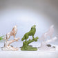 4.0" Natural Crystal Wolf on Deadwood Carving Wholesale