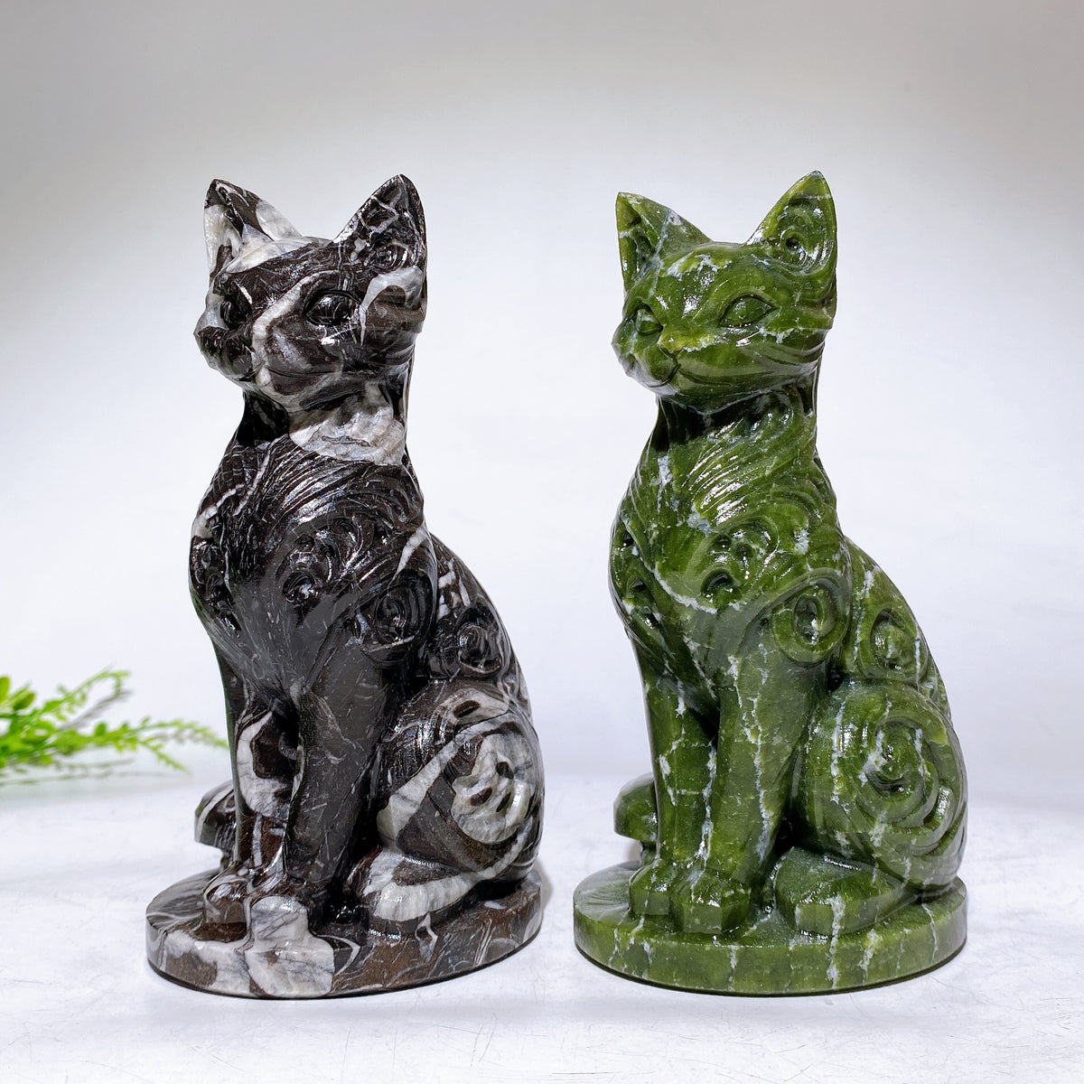 5.5" Natural Crystal Cat Carving Wholesale New Arrival
