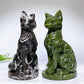 5.5" Natural Crystal Cat Carving Wholesale New Arrival