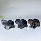 1.8" UV Reactive Volcanic Agate ELephant Carvings Bulk Wholesale