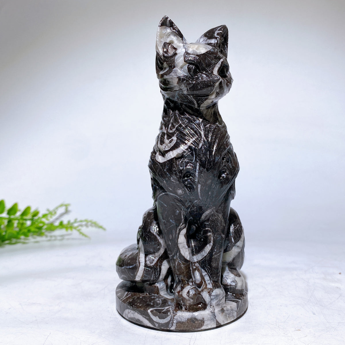 5.5" Natural Crystal Cat Carving Wholesale New Arrival