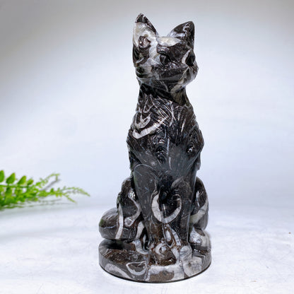 5.5" Natural Crystal Cat Carving Wholesale New Arrival