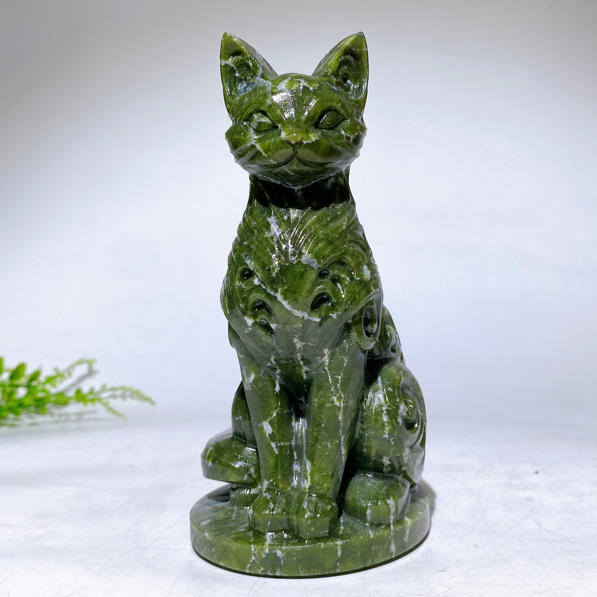 5.5" Natural Crystal Cat Carving Wholesale New Arrival
