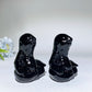 2.8" Obsidian Sloth Carvings Crystal Healing Bulk Wholesale