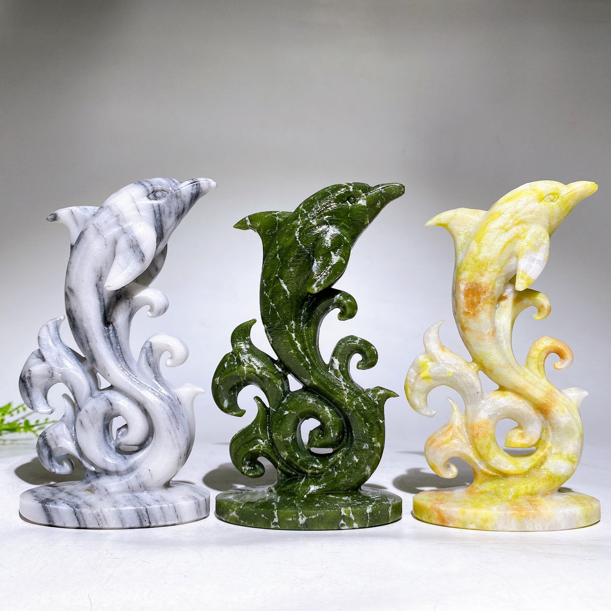 5.5" Natural Crystal Dolphin Carving Wholesale New Arrival