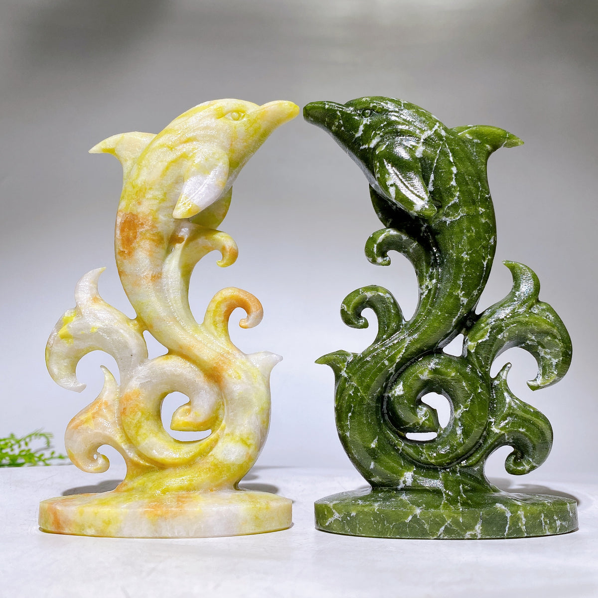 5.5" Natural Crystal Dolphin Carving Wholesale New Arrival