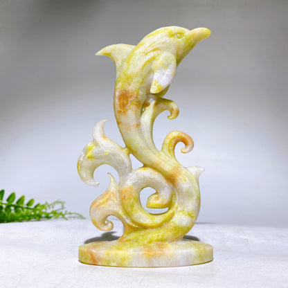 5.5" Natural Crystal Dolphin Carving Wholesale New Arrival