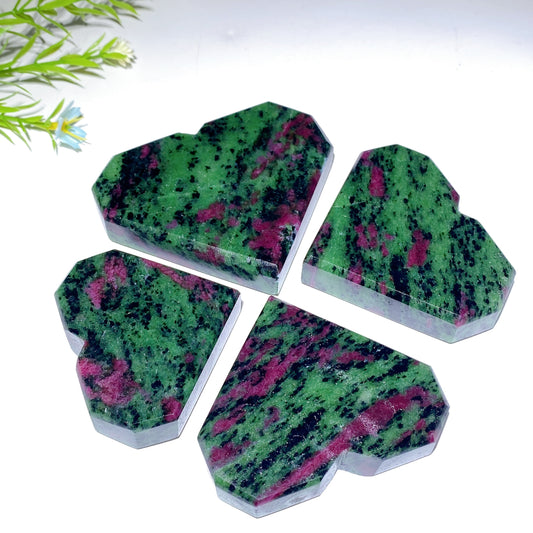 2.5"-4.0" Ruby In Zoisite Heart CarvingsCrystal Healing Bulk Wholesale