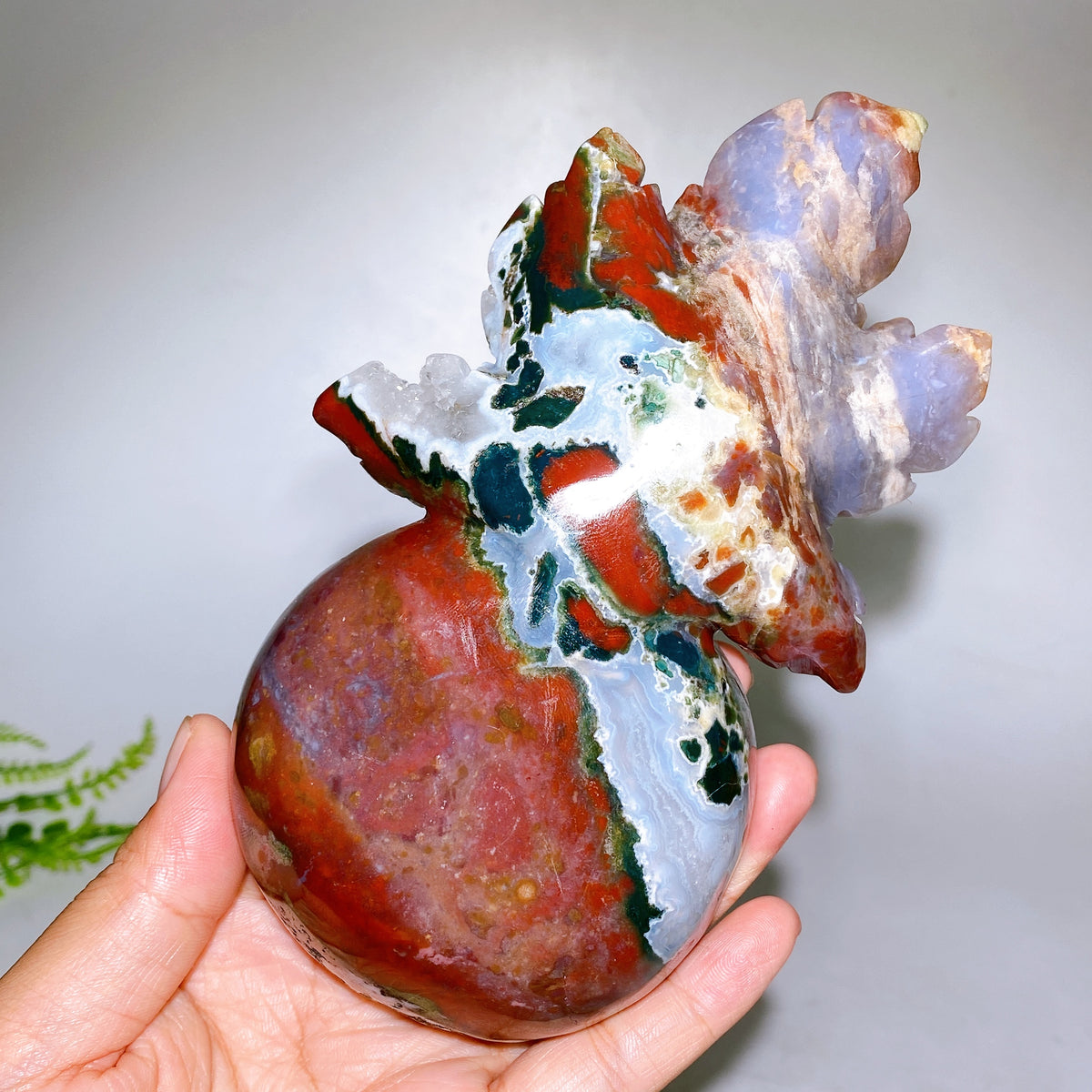 16.5cm Ocean Jasper Bowl Carving Wholesale New Arrival