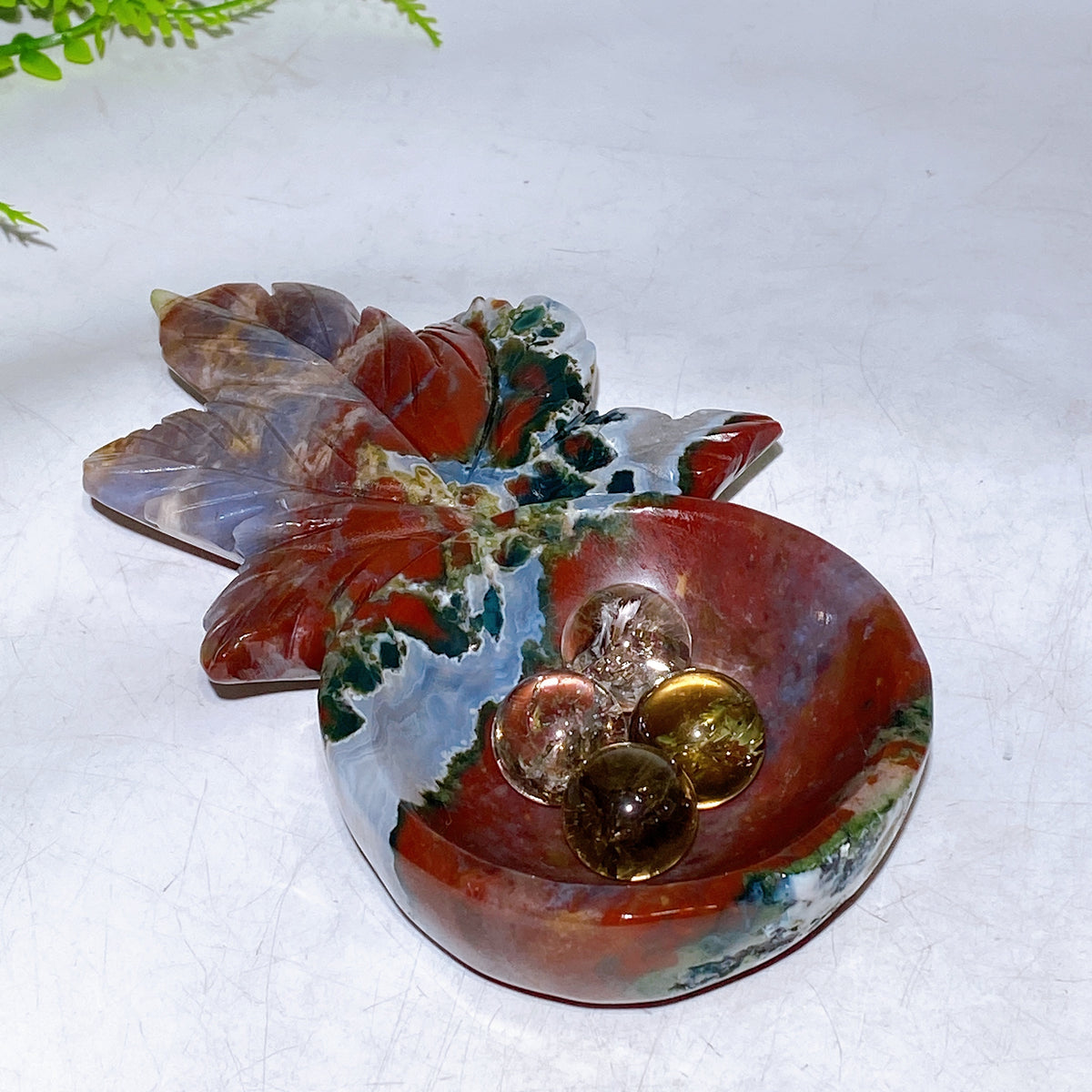 16.5cm Ocean Jasper Bowl Carving Wholesale New Arrival