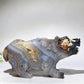 22cm Large Unique Druzy Volcanic Agate Bear Carving Crystal Healing Bulk Wholesale
