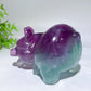 3.8" Fluorite Pig Carvings Bulk Wholesale