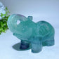 4.5" Fluorite Elephant Carvings Bulk Wholesale