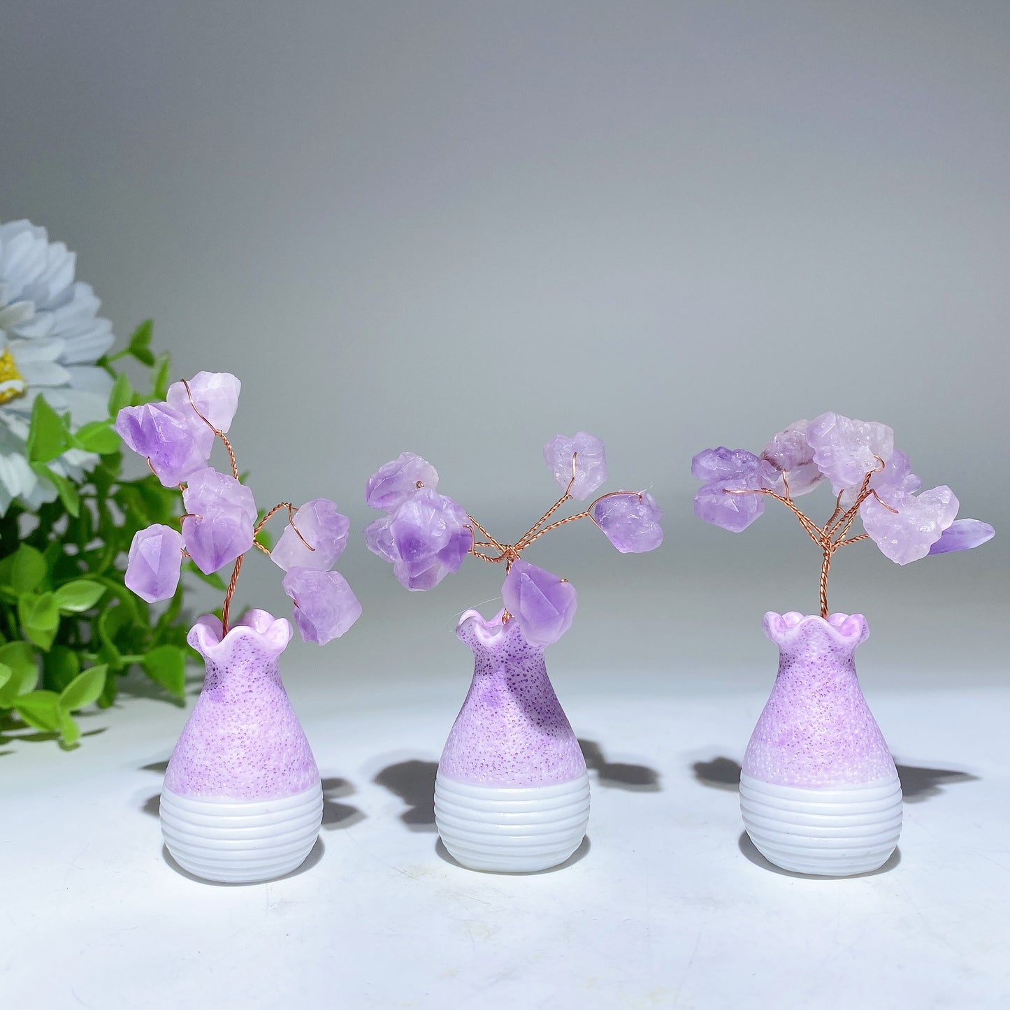 Raw Amethyst Flower Mini Vase Free Form Bulk Wholesale