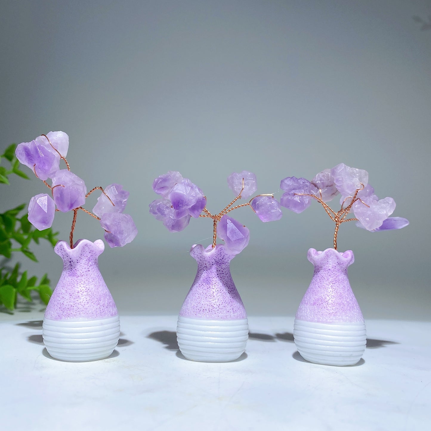 Raw Amethyst Flower Mini Vase Free Form Bulk Wholesale