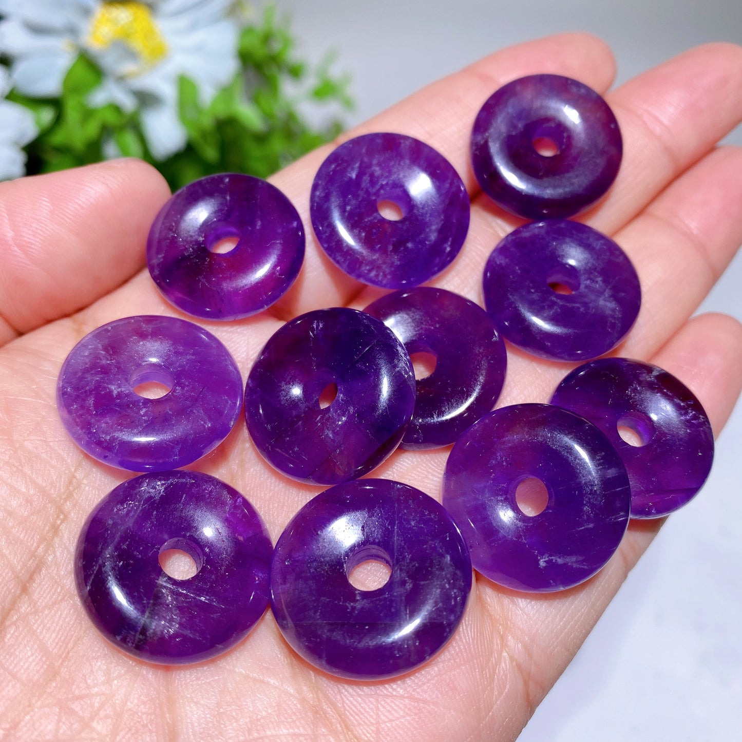 12-33mm Crystal Donut Pendant Crystal Healing Bulk Wholesale