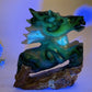 18cm Unique UV Reactive Volcanic Agate Horse Carving Crystal Healing Bulk Wholesale