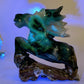 18cm Unique UV Reactive Volcanic Agate Horse Carving Crystal Healing Bulk Wholesale