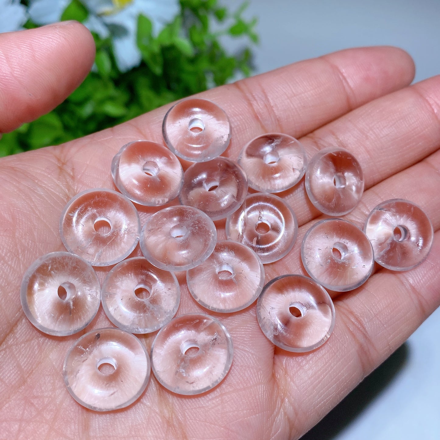 12-33mm Crystal Donut Pendant Crystal Healing Bulk Wholesale