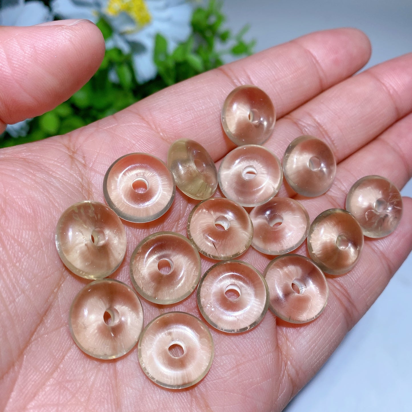 12-33mm Crystal Donut Pendant Crystal Healing Bulk Wholesale