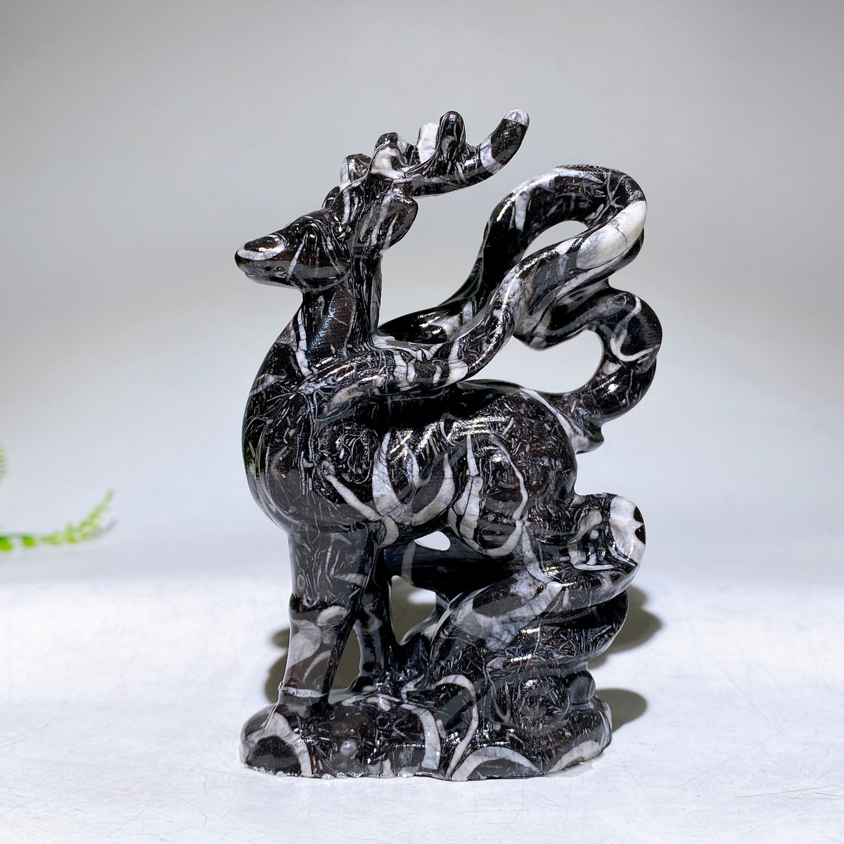 4.2" Natural Jade Deer Carving Wholesale New Arrival