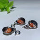 Mini Silver Shell with Crystal Pendant Crystal Healing Bulk Wholesale