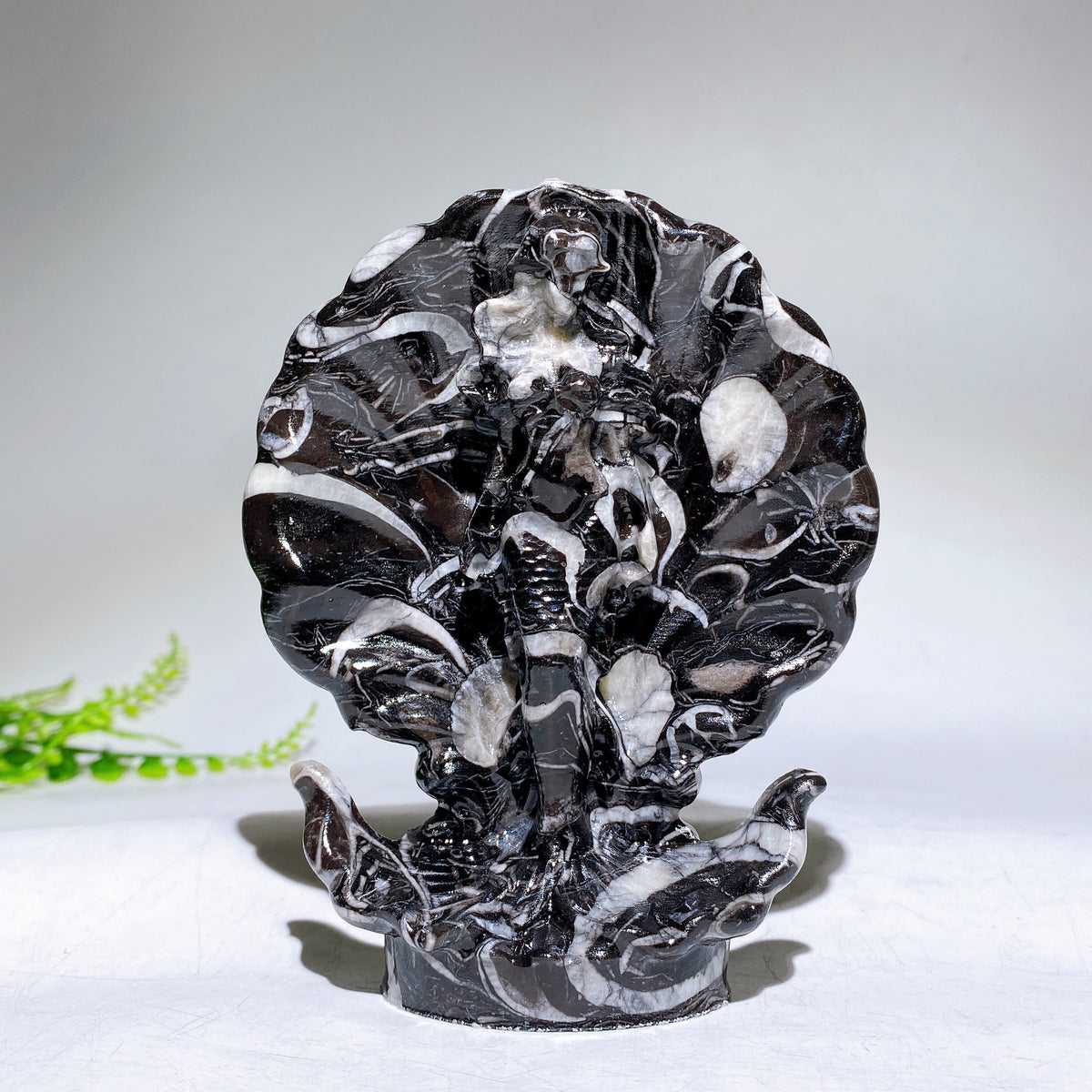 4.8" Jade Mermaid in Shell Carving Wholesale New Arrival